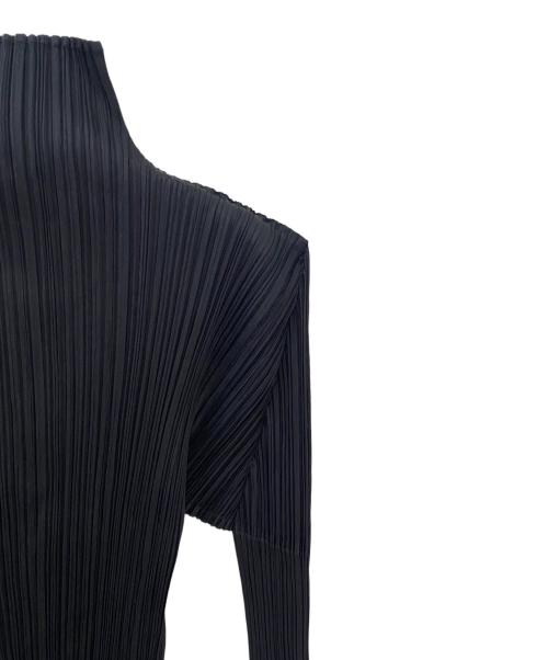 PLEATS PLEASE（プリーツプリーズ）PLEATS PLEASE (プリーツプリーズ) プリーツカットソー ブラック サイズ:3の古着・服飾アイテム