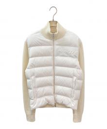 MONCLER（モンクレール）の古着「CARDIGAN TRICOT/ニット切替ダウンジャケット」｜ホワイト