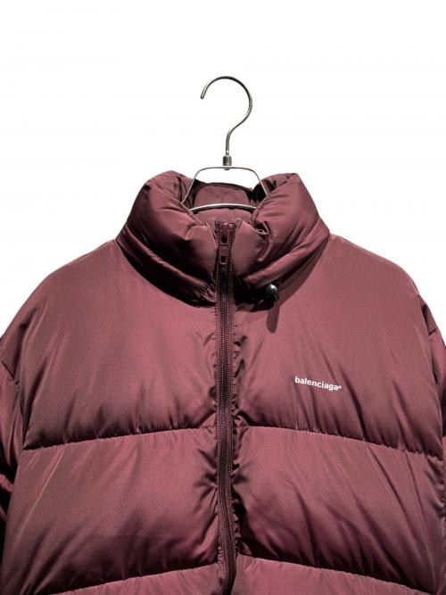 BALENCIAGA（バレンシアガ）BALENCIAGA (バレンシアガ) ダウンジャケット/ダウン/ロゴダウンジャケット/556240 TYD36 ワインレッド サイズ:46の古着・服飾アイテム