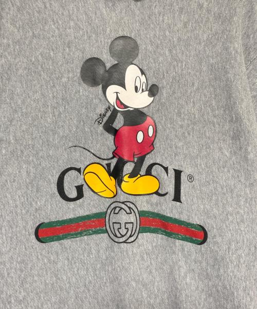 GUCCI（グッチ）GUCCI (グッチ) DISNEY (ディズニー) ミッキーロゴパーカー グレー サイズ:Lの古着・服飾アイテム