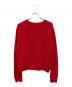 PRADA (プラダ) カシミヤ混 ロゴデザインクルーネックニット レッド サイズ:38：95000円