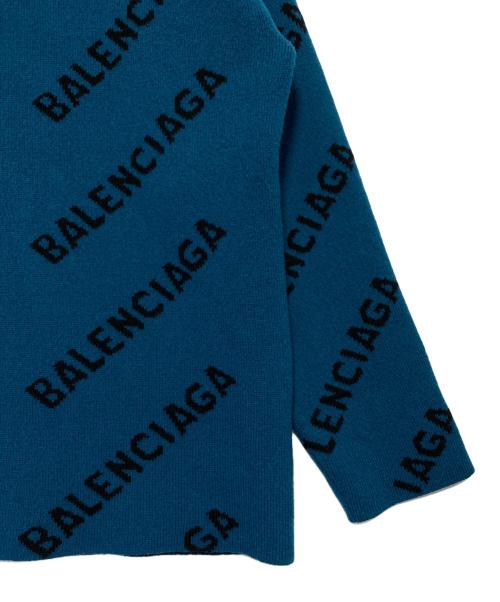 BALENCIAGA（バレンシアガ）BALENCIAGA (バレンシアガ) オールオーバーロゴニット ブルー サイズ:XSの古着・服飾アイテム