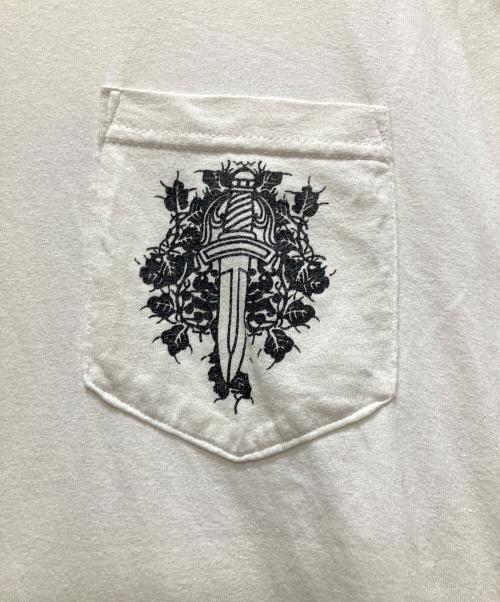 CHROME HEARTS（クロムハーツ）CHROME HEARTS (クロムハーツ) 90's VINTAGE DAGGER ポケット カットソー ホワイト サイズ:Lの古着・服飾アイテム