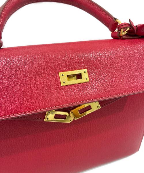 HERMES（エルメス）HERMES (エルメス) ケリー25/外縫い/ゴールド金具/シェーブル/□F2002年 ヴァーミリオン サイズ:25の古着・服飾アイテム