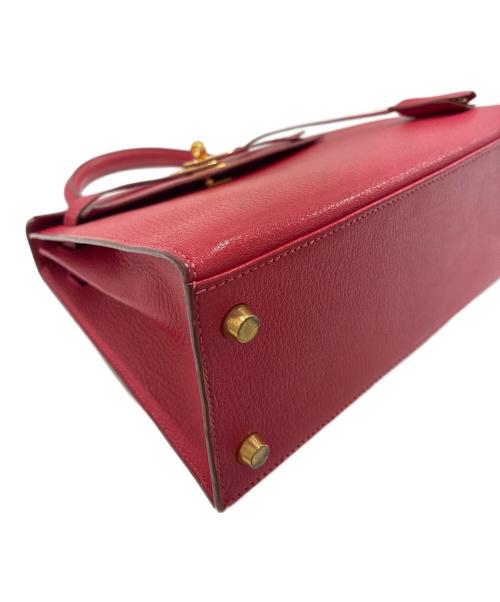 HERMES（エルメス）HERMES (エルメス) ケリー25/外縫い/ゴールド金具/シェーブル/□F2002年 ヴァーミリオン サイズ:25の古着・服飾アイテム