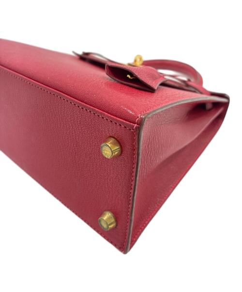 HERMES（エルメス）HERMES (エルメス) ケリー25/外縫い/ゴールド金具/シェーブル/□F2002年 ヴァーミリオン サイズ:25の古着・服飾アイテム