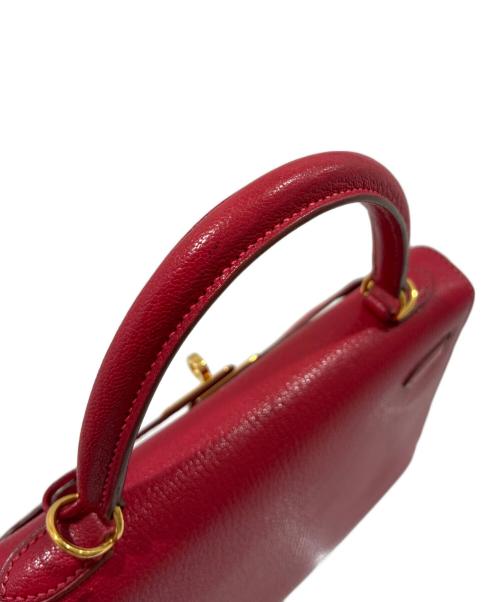 HERMES（エルメス）HERMES (エルメス) ケリー25/外縫い/ゴールド金具/シェーブル/□F2002年 ヴァーミリオン サイズ:25の古着・服飾アイテム