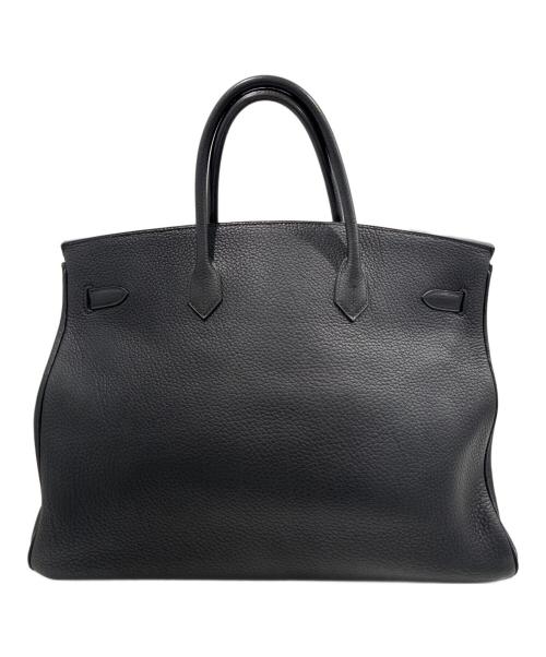 HERMES（エルメス）HERMES (エルメス) バーキン40/ゴールド金具/ブラック/フィヨルド/□E刻印 ブラック サイズ:40の古着・服飾アイテム