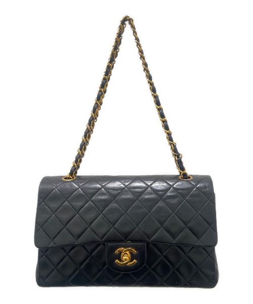 CHANEL（シャネル）CHANEL (シャネル) マトラッセ 25 Ｗフラップチェーンショルダーバッグ ブラック サイズ:25の古着・服飾アイテム