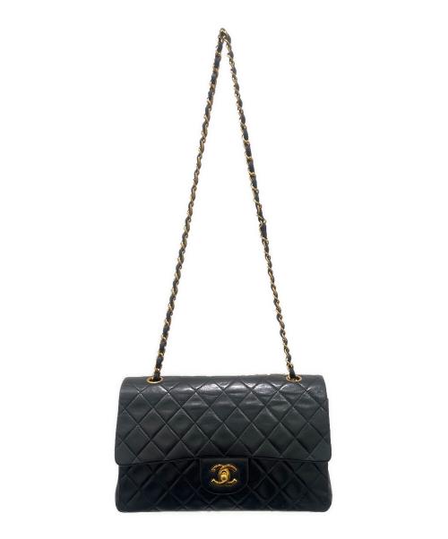 CHANEL（シャネル）CHANEL (シャネル) マトラッセ 25 Ｗフラップチェーンショルダーバッグ ブラック サイズ:25の古着・服飾アイテム