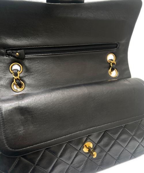 CHANEL（シャネル）CHANEL (シャネル) マトラッセ 25 Ｗフラップチェーンショルダーバッグ ブラック サイズ:25の古着・服飾アイテム