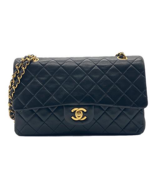 CHANEL（シャネル）CHANEL (シャネル) マトラッセ25/Ｗフラップチェーンショルダーバッグ ブラック サイズ:25の古着・服飾アイテム
