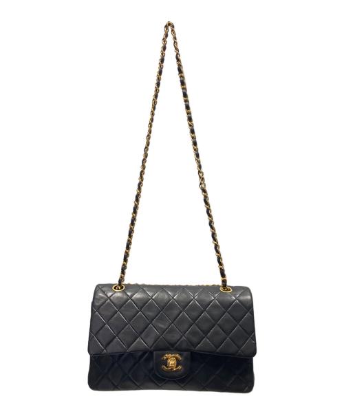 CHANEL（シャネル）CHANEL (シャネル) マトラッセ25/Ｗフラップチェーンショルダーバッグ ブラック サイズ:25の古着・服飾アイテム