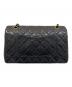 CHANEL (シャネル) Classic Matelassé Bag マトラッセ25 Ｗフラップチェーンショルダーバッグ  ブラック：540000円