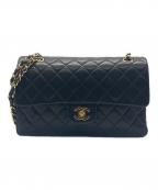 CHANELシャネル）の古着「マトラッセ25/Wフラップチェーンショルダーバッグ」｜ブラック