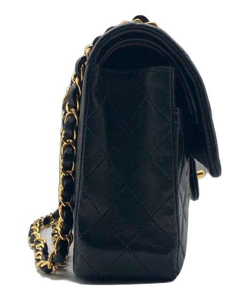 CHANEL（シャネル）CHANEL (シャネル) マトラッセ25/Wフラップチェーンショルダーバッグ ブラック サイズ:25の古着・服飾アイテム