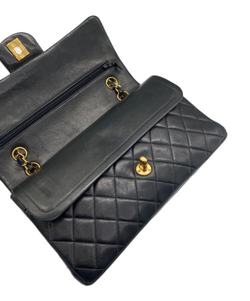 CHANEL（シャネル）CHANEL (シャネル) マトラッセ25/Wフラップチェーンショルダーバッグ ブラック サイズ:25の古着・服飾アイテム