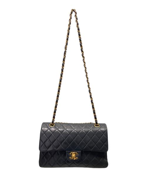 CHANEL（シャネル）CHANEL (シャネル) マトラッセ25/Wフラップチェーンショルダーバッグ ブラック サイズ:25の古着・服飾アイテム
