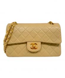 CHANEL（シャネル）の古着「マトラッセ23 Ｗフラップチェーンショルダーバッグ/Classic Matelassé Bag 」｜ベージュ