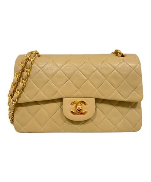 CHANEL（シャネル）CHANEL (シャネル) マトラッセ23 Ｗフラップチェーンショルダーバッグ/Classic Matelassé Bag  ベージュ サイズ:23の古着・服飾アイテム