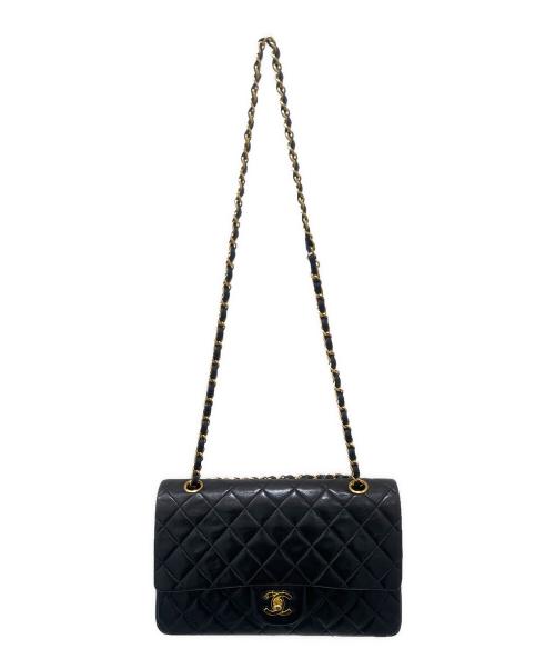 CHANEL（シャネル）CHANEL (シャネル) マトラッセ25Wフラップチェーンショルダーバッグ ブラック サイズ:25の古着・服飾アイテム