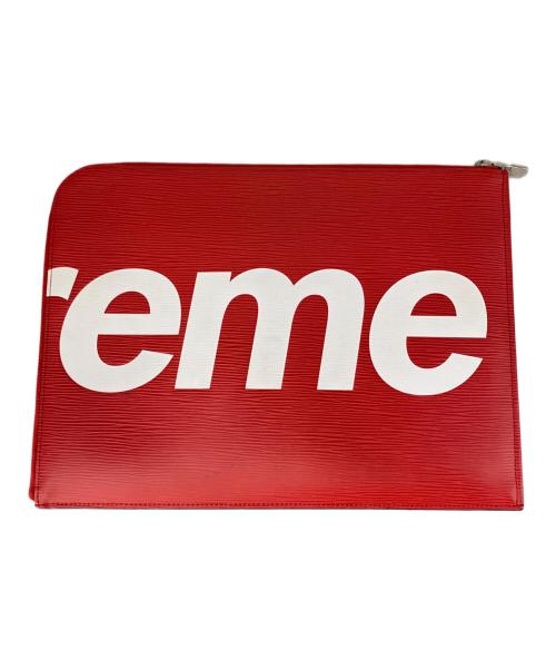 LOUIS VUITTON（ルイ ヴィトン）LOUIS VUITTON (ルイ ヴィトン) SUPREME (シュプリーム) クラッチバッグ レッド サイズ:-の古着・服飾アイテム