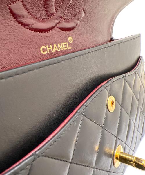 CHANEL（シャネル）CHANEL (シャネル) マトラッセ25 Wフラップチェーンショルダーバッグ ブラック サイズ:25の古着・服飾アイテム