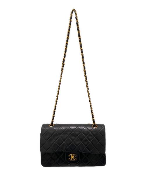 CHANEL（シャネル）CHANEL (シャネル) マトラッセ25Wフラップチェーンショルダーバッグ ブラック サイズ:25の古着・服飾アイテム