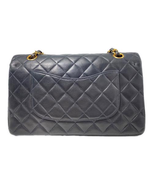 CHANEL（シャネル）CHANEL (シャネル) Wフラップチェーンショルダーバッグ ブラック サイズ:25の古着・服飾アイテム