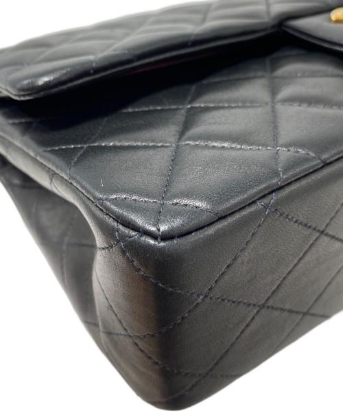 CHANEL（シャネル）CHANEL (シャネル) Wフラップチェーンショルダーバッグ ブラック サイズ:25の古着・服飾アイテム
