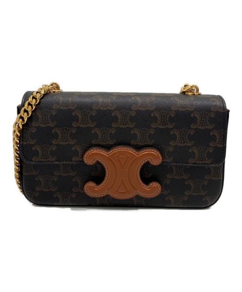 CELINE（セリーヌ）CELINE (セリーヌ) トリオンフキャンバス チェーンショルダーバッグ ブラウン サイズ:-の古着・服飾アイテム