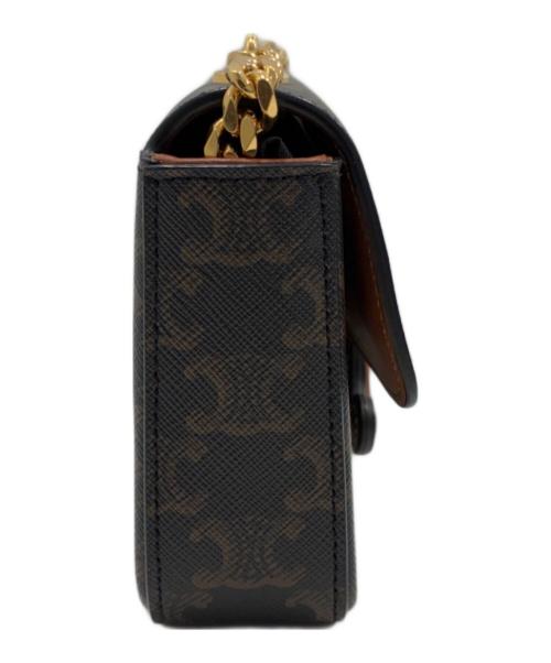 CELINE（セリーヌ）CELINE (セリーヌ) トリオンフキャンバス チェーンショルダーバッグ ブラウン サイズ:-の古着・服飾アイテム