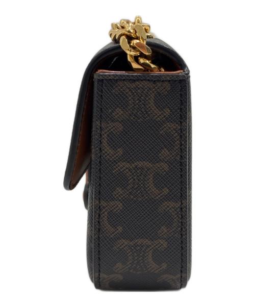 CELINE（セリーヌ）CELINE (セリーヌ) トリオンフキャンバス チェーンショルダーバッグ ブラウン サイズ:-の古着・服飾アイテム