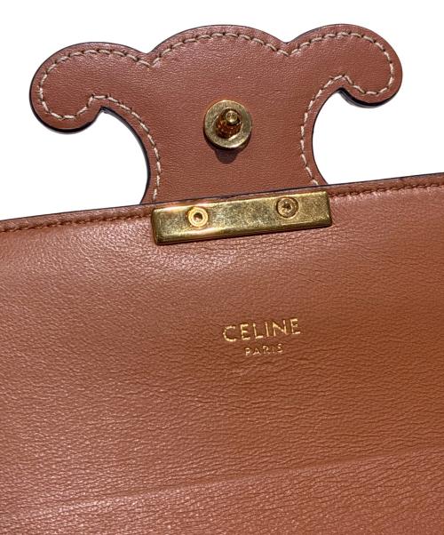 CELINE（セリーヌ）CELINE (セリーヌ) トリオンフキャンバス チェーンショルダーバッグ ブラウン サイズ:-の古着・服飾アイテム