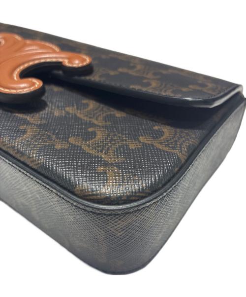 CELINE（セリーヌ）CELINE (セリーヌ) トリオンフキャンバス チェーンショルダーバッグ ブラウン サイズ:-の古着・服飾アイテム