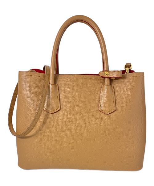 PRADA（プラダ）PRADA (プラダ) サフィアーノキュイール 2WAYハンドバッグ ブラウン サイズ:-の古着・服飾アイテム