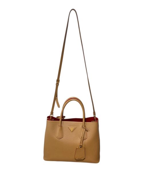PRADA（プラダ）PRADA (プラダ) サフィアーノキュイール 2WAYハンドバッグ ブラウン サイズ:-の古着・服飾アイテム