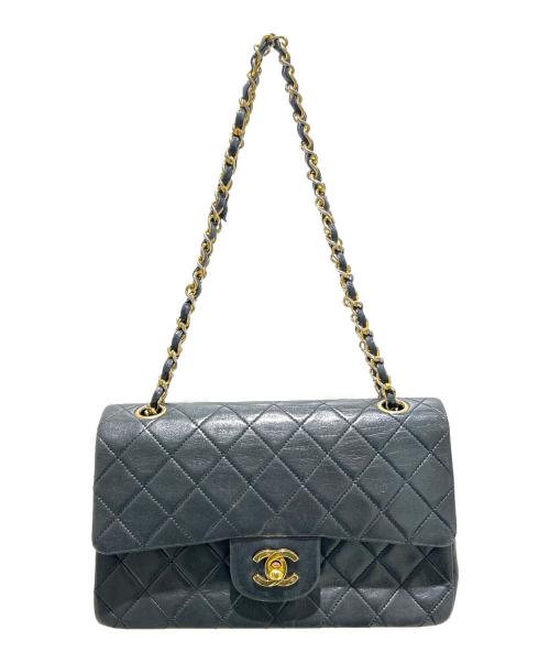 CHANEL（シャネル）CHANEL (シャネル) Classic Matelassé Bag マトラッセ23 Ｗフラップチェーンショルダーバッグ ブラック サイズ:23の古着・服飾アイテム