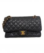 CHANELシャネル）の古着「マトラッセ25　Wフラップチェーンショルダーバッグ」｜ブラック