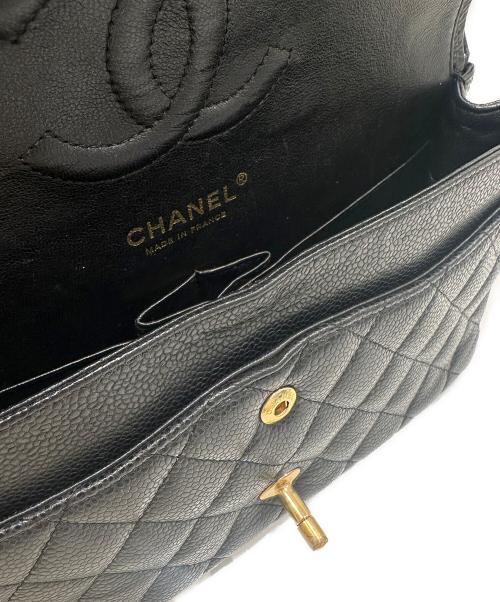 CHANEL（シャネル）CHANEL (シャネル) マトラッセ25　Wフラップチェーンショルダーバッグ ブラックの古着・服飾アイテム
