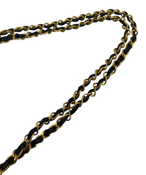 CHANEL（シャネル）CHANEL (シャネル) マトラッセ25/Wフラップチェーンショルダーバッグ ブラック×ゴールド サイズ:25の古着・服飾アイテム