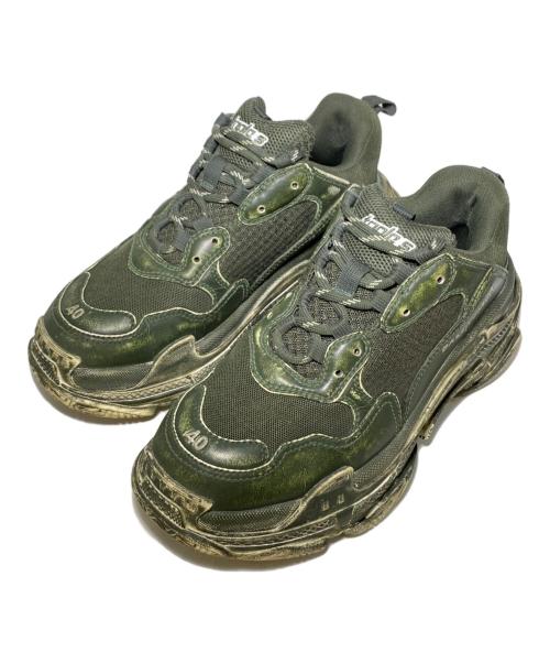 BALENCIAGA（バレンシアガ）BALENCIAGA (バレンシアガ) TRIPLE S グリーン サイズ:40の古着・服飾アイテム