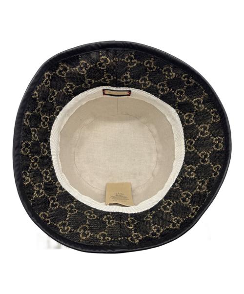 GUCCI（グッチ）GUCCI (グッチ) GG supreme denim hat/GGスプリームデニムハット ブラック サイズ:Mの古着・服飾アイテム