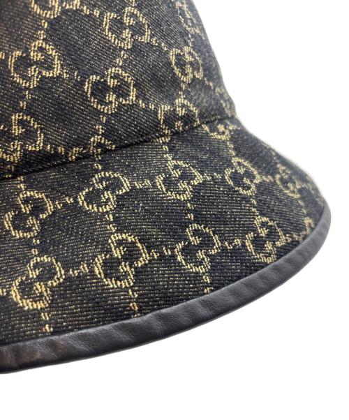 GUCCI（グッチ）GUCCI (グッチ) GG supreme denim hat/GGスプリームデニムハット ブラック サイズ:Mの古着・服飾アイテム