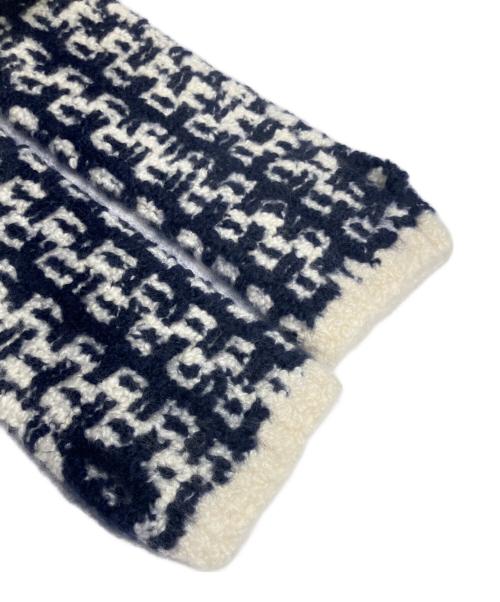 CHANEL（シャネル）CHANEL (シャネル) CHANEL ARM COVER/カシミヤ混アームカバー ネイビー×ホワイト サイズ:-の古着・服飾アイテム