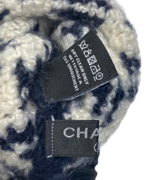 CHANEL（シャネル）CHANEL (シャネル) CHANEL ARM COVER/カシミヤ混アームカバー ネイビー×ホワイト サイズ:-の古着・服飾アイテム
