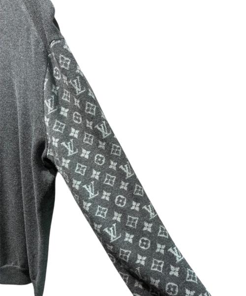 LOUIS VUITTON（ルイ ヴィトン）LOUIS VUITTON (ルイ ヴィトン) モノグラムスリーブタートルネックニット グレー サイズ:Lの古着・服飾アイテム
