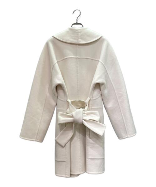 HERMES（エルメス）HERMES (エルメス) カシミヤハーフコート アイボリー サイズ:38の古着・服飾アイテム
