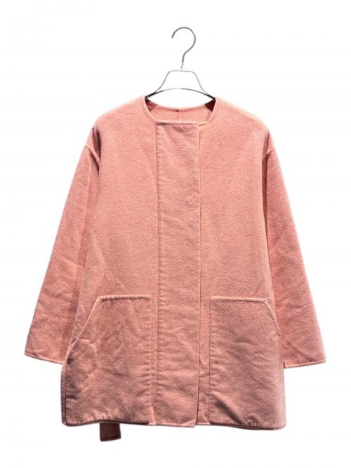 HERMES（エルメス）HERMES (エルメス) ダブルフェイスカシミヤコート ピンク サイズ:34の古着・服飾アイテム