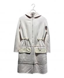 HERMES（エルメス）の古着「カシミヤフーデッドコート」｜ベージュ